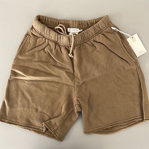 NWT Good American Raw Edge Hem Sweat Short Size S - Picture 2 of 8